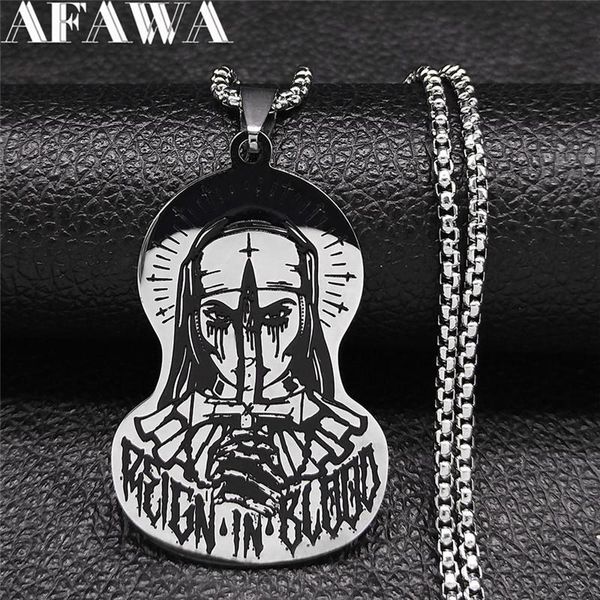 pendant necklaces 2021 stainless steel dark gothic nuns chain women/men silver color big jewelry chaine collier n3632s01
pendant necklaces 2021 stainless steel dark gothic nuns chain women/men silver color big jewelry chaine collier n3632s01