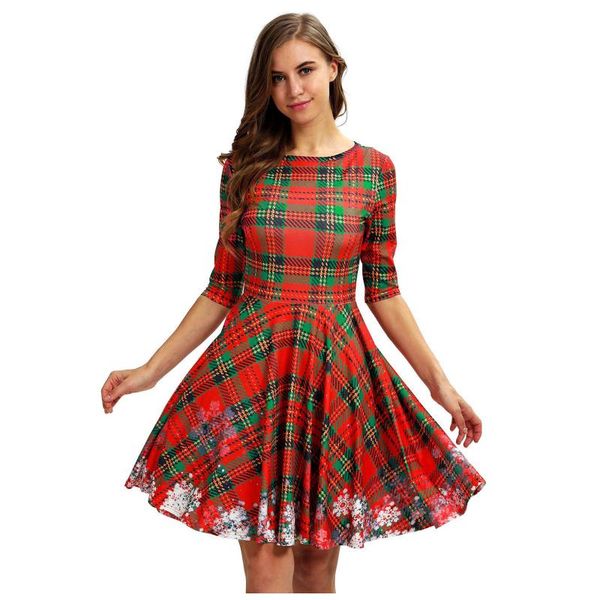 casual dresses red green christmas party dress xmas female vestidos half sleeve round neck a-line knee-length, Black;gray
casual dresses red green christmas party dress xmas female vestidos half sleeve round neck a-line knee-length, Black;gray