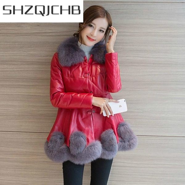 women's leather & faux jchb 2021 fur collar real genuine jacket autumn winter coat women clothes korean sheepskin down female zt, Black
women's leather & faux jchb 2021 fur collar real genuine jacket autumn winter coat women clothes korean sheepskin down female zt, Black