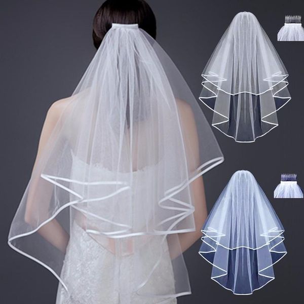 bridal veils fashion style 0.8m short section beautiful and generous two-layer white or beige wedding party veil with comb, Black
bridal veils fashion style 0.8m short section beautiful and generous two-layer white or beige wedding party veil with comb, Black