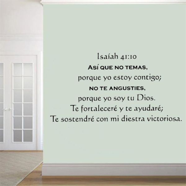 wall stickers isaiah 41:10 asi que no temas porque yo estoy contigo spanish quotes decals livingroom mural decor ru2330
wall stickers isaiah 41:10 asi que no temas porque yo estoy contigo spanish quotes decals livingroom mural decor ru2330