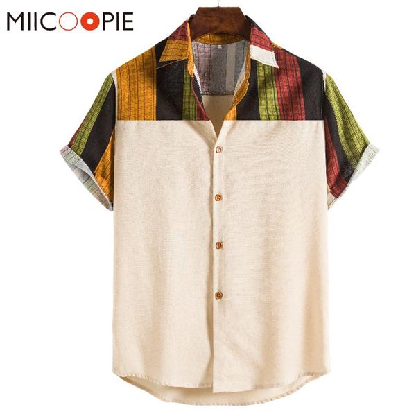 men's casual shirts men beach shirt summer multicolor striped patchwork short sleeve lapel neck hawaiian mens vintage streetwear, White;black
men's casual shirts men beach shirt summer multicolor striped patchwork short sleeve lapel neck hawaiian mens vintage streetwear, White;black