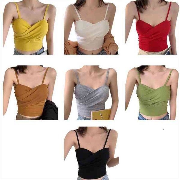women summer twisted front sleeveless tank v-neck ribbed knitted push up padded solid color elastic sling vest, White
women summer twisted front sleeveless tank v-neck ribbed knitted push up padded solid color elastic sling vest, White