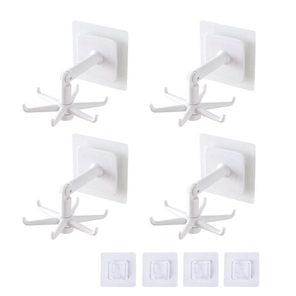 hooks & rails 4pcs/pack kitchen bathroom easy install storage space saving abs towels home keys rotating hook self adhesive wall mounted
hooks & rails 4pcs/pack kitchen bathroom easy install storage space saving abs towels home keys rotating hook self adhesive wall mounted