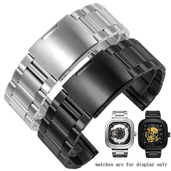watch bands stainless steel strap replacement metal watchband for large men's chain 24 26 28mm black silver, Black;brown
watch bands stainless steel strap replacement metal watchband for large men's chain 24 26 28mm black silver, Black;brown