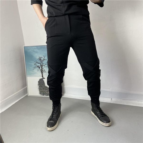 men's pants men's solid color slim knee x - shaped design waist small leg pencil, Black
men's pants men's solid color slim knee x - shaped design waist small leg pencil, Black