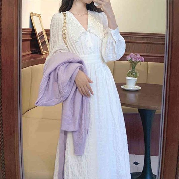 casual dresses white fairy women long sleeve french vintage party female autumn midi elegant korea office lady 6aex, Black;gray
casual dresses white fairy women long sleeve french vintage party female autumn midi elegant korea office lady 6aex, Black;gray