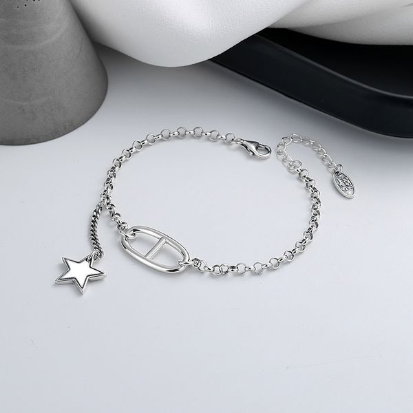 chaosheng s925 sterling silver pig nose star tassel bracelet ins niche design light luxury net red girlfriends hand ornaments, Golden;silver
chaosheng s925 sterling silver pig nose star tassel bracelet ins niche design light luxury net red girlfriends hand ornaments, Golden;silver