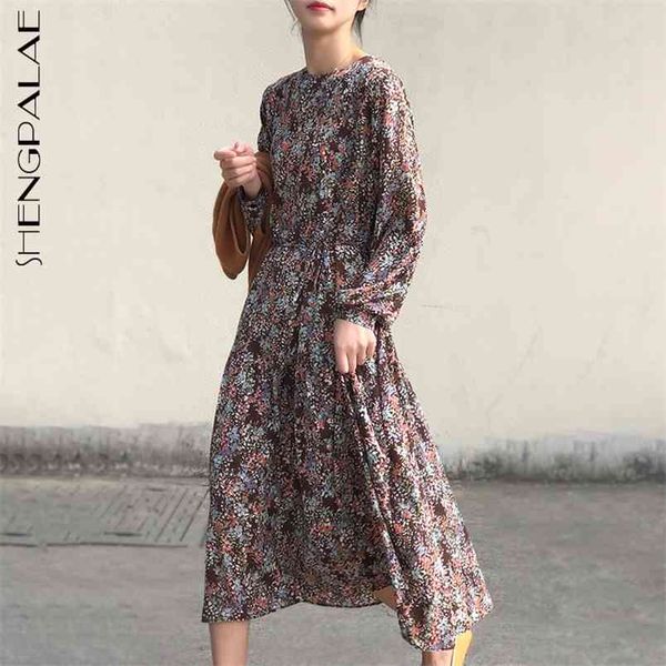 shengpllae elegant floral dress women's summer round neck lace up waist long sleeve mid-calf dresses female fashion 210427, White
shengpllae elegant floral dress women's summer round neck lace up waist long sleeve mid-calf dresses female fashion 210427, White