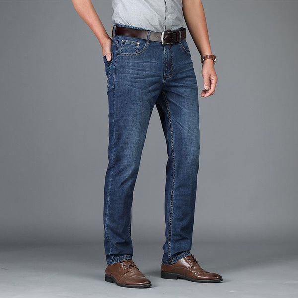 men's jeans brand straight for men spring summer stretch pants business casual male plus size thin denim long trousers, Blue
men's jeans brand straight for men spring summer stretch pants business casual male plus size thin denim long trousers, Blue