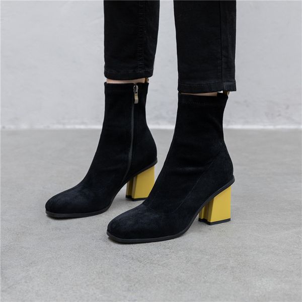 sandals spring/autumn herd lycra strain ankles zip woman boots square jump women's high basic shoes (5cm-8cm) corresponding colour y1w7, Black
sandals spring/autumn herd lycra strain ankles zip woman boots square jump women's high basic shoes (5cm-8cm) corresponding colour y1w7, Black