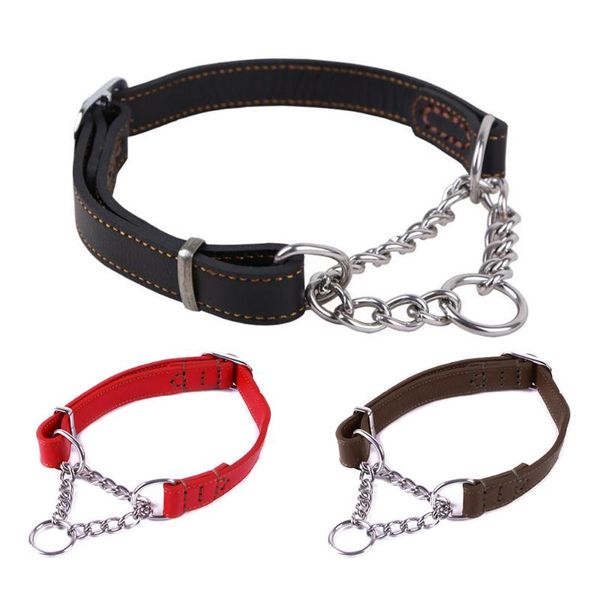 dog collars & leashes medium-sized leather adjustable stainless steel chain collar durable and explosion-proof punch
dog collars & leashes medium-sized leather adjustable stainless steel chain collar durable and explosion-proof punch