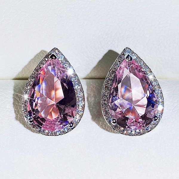 stud huitan romantic teardrop shaped pink cz earrings for women fashion versatile lady's accessories party jewelry gifts, Golden;silver
stud huitan romantic teardrop shaped pink cz earrings for women fashion versatile lady's accessories party jewelry gifts, Golden;silver