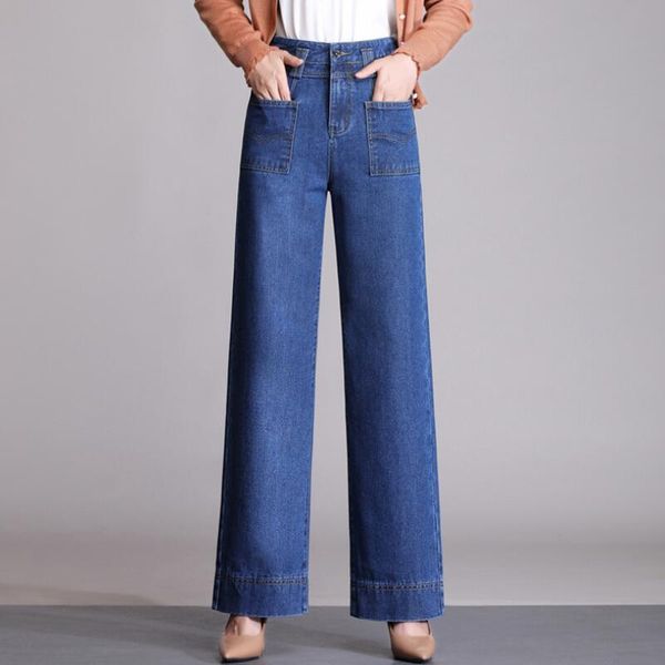 spring autumn women fashion denim pants one button front zipper straight lady solid long all-match jeans women's, Blue
spring autumn women fashion denim pants one button front zipper straight lady solid long all-match jeans women's, Blue