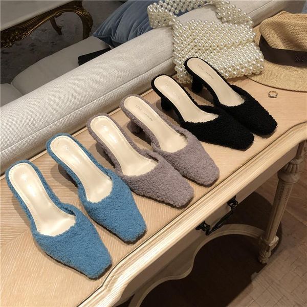 slippers upscale lambswool closed toe flipflops shoes woman winter thick heels fur mules slides warm real hair loafers all-match, Black
slippers upscale lambswool closed toe flipflops shoes woman winter thick heels fur mules slides warm real hair loafers all-match, Black