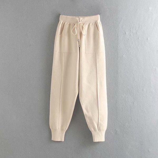 women's pants & capris fashion women sd75-9221 european and american fashionable wind knitted pocket drawstring casual trousers, Black;white
women's pants & capris fashion women sd75-9221 european and american fashionable wind knitted pocket drawstring casual trousers, Black;white