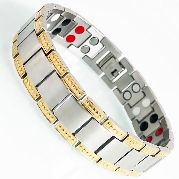 link, chain men's power energy health care magnetic therapy on hand bracelets gold plated stainless steel mannen homme armband male jew, Black
link, chain men's power energy health care magnetic therapy on hand bracelets gold plated stainless steel mannen homme armband male jew, Black