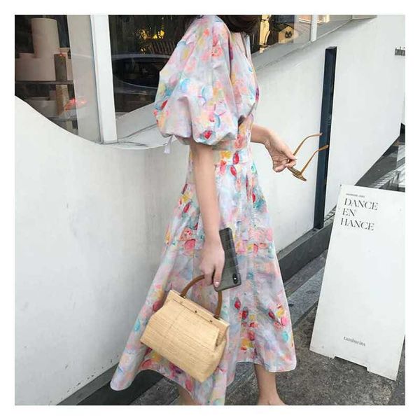niche light cp xury designer french foam sleeve oil painting floral dress waist long skirt, Black;gray
niche light cp xury designer french foam sleeve oil painting floral dress waist long skirt, Black;gray