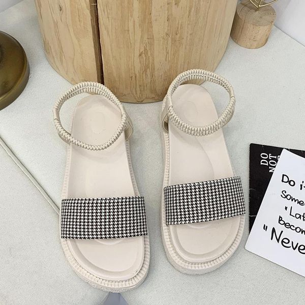 women paltform sandals 2021 spring summer ladies fashion plaid slippers beige black casual beach soft elastic flat shoes
women paltform sandals 2021 spring summer ladies fashion plaid slippers beige black casual beach soft elastic flat shoes
