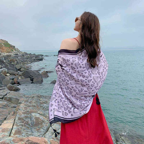 scarves net red summer women's sunscreen shawl versatile thin beach travel lengthened silk scarf, Blue;gray
scarves net red summer women's sunscreen shawl versatile thin beach travel lengthened silk scarf, Blue;gray