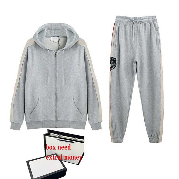 stylist men's tracking suit classical ziper cardigan hoodie casual pants simple women sport clothing 3-style available size s-2xl, Gray
stylist men's tracking suit classical ziper cardigan hoodie casual pants simple women sport clothing 3-style available size s-2xl, Gray