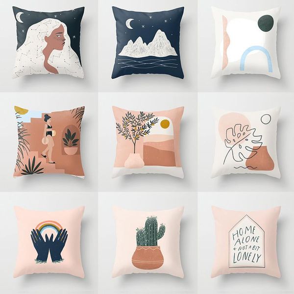 pillow case modern abstract cushion cover plants geometry moon polyester peachskin for home sofa decoration
pillow case modern abstract cushion cover plants geometry moon polyester peachskin for home sofa decoration