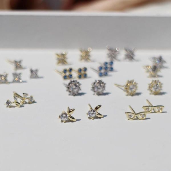 new 925 sterling silver earring fashion personality zircon irregular mini lovely stud earring wild trend woman girl ear jewelry, Golden;silver
new 925 sterling silver earring fashion personality zircon irregular mini lovely stud earring wild trend woman girl ear jewelry, Golden;silver