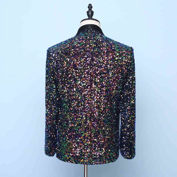men's suits & blazers pyjtrl set of 2-piece men's colorful sequins suits with stage-singing pants dress groom's wedding gown, White;black
men's suits & blazers pyjtrl set of 2-piece men's colorful sequins suits with stage-singing pants dress groom's wedding gown, White;black