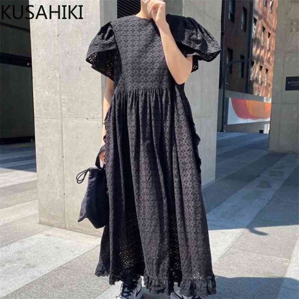 korean hollow-out lace dress puff sleeve ruffle causal dresses summer high waist a-line vestidos mujer 6h896 210603, Black;gray
korean hollow-out lace dress puff sleeve ruffle causal dresses summer high waist a-line vestidos mujer 6h896 210603, Black;gray
