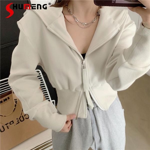women's jackets 2021 spring autumn women fashion hooded short coat ins girl baseball jacket ladies solid color tup cardigan outerwear, Black;brown
women's jackets 2021 spring autumn women fashion hooded short coat ins girl baseball jacket ladies solid color tup cardigan outerwear, Black;brown