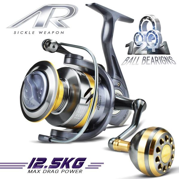 spinning fishing reel 12.5kg max drag power bass pike metal line spool long casting saltwater reels baitcasting
spinning fishing reel 12.5kg max drag power bass pike metal line spool long casting saltwater reels baitcasting