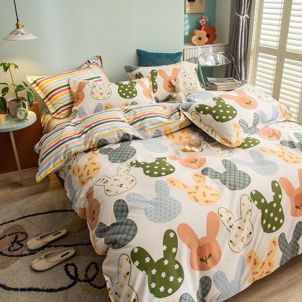 bedding sets 4pcs cartoon pattern rainbow set comforter sheet, pillowcase & duvet cover
bedding sets 4pcs cartoon pattern rainbow set comforter sheet, pillowcase & duvet cover