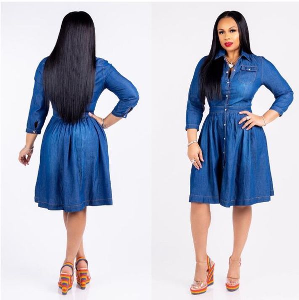 casual dresses 2021 summer autumn women denim pockets elegant cowboy fashion feminino lady slim shirt dress jeans, Black;gray
casual dresses 2021 summer autumn women denim pockets elegant cowboy fashion feminino lady slim shirt dress jeans, Black;gray