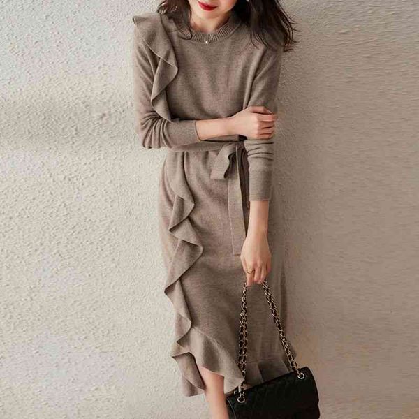 casual dresses french fashion dress fall and elegant winter temperament ruffled long sleeve rentals tightly knit women's dresses 3o8h, Black;gray
casual dresses french fashion dress fall and elegant winter temperament ruffled long sleeve rentals tightly knit women's dresses 3o8h, Black;gray