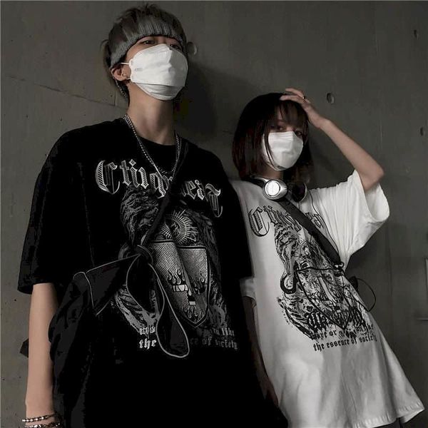 women's knits & tees men's and women's fashion printed t-shirts, korean dark short sleeved shirts, hip hop, personality, wild, White
women's knits & tees men's and women's fashion printed t-shirts, korean dark short sleeved shirts, hip hop, personality, wild, White