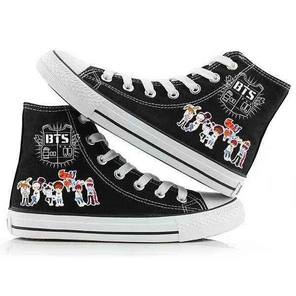 korean high canvas shoes around the men's league casual fashion breathable and wo, Black;white
korean high canvas shoes around the men's league casual fashion breathable and wo, Black;white