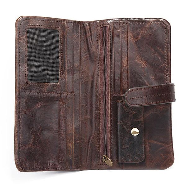 wallets classical retro oil bright style genuine leather men long soft hasp business 2 fold coin pocket card holder purse wallet, Red;black
wallets classical retro oil bright style genuine leather men long soft hasp business 2 fold coin pocket card holder purse wallet, Red;black