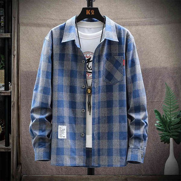 men's casual shirts autumn korean mens streetwear harajuku jackets coats pocket flannel plaid cotton shirt long sleeve clothings 0bag, White;black
men's casual shirts autumn korean mens streetwear harajuku jackets coats pocket flannel plaid cotton shirt long sleeve clothings 0bag, White;black