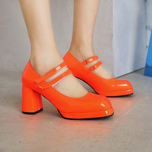 dress shoes zawsthia 2021 patent pu leather orange nude block high heeled woman double band platform mary janes pumps heels size 33-48, Black
dress shoes zawsthia 2021 patent pu leather orange nude block high heeled woman double band platform mary janes pumps heels size 33-48, Black