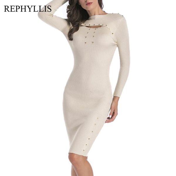 casual dresses rephyllis women fashion o neck long sleeve hollow out slim bodycon rivet cocktail party working knitting midi dress, Black;gray
casual dresses rephyllis women fashion o neck long sleeve hollow out slim bodycon rivet cocktail party working knitting midi dress, Black;gray