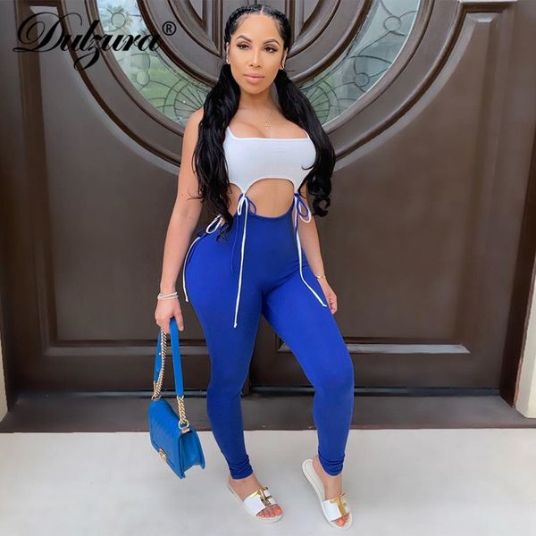 dulzura lace up hollow out patchwork women long jumpsuit sleeveless bodycon streetwear 2021 summer clothes outfit club neon, Black;white
dulzura lace up hollow out patchwork women long jumpsuit sleeveless bodycon streetwear 2021 summer clothes outfit club neon, Black;white