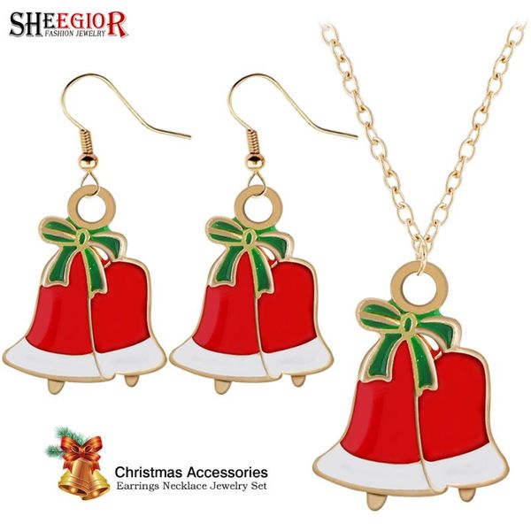 earrings & necklace sheegior lovely christmas bells earring jewelry set for women accessories gold chain multicolor necklaces gift, Silver
earrings & necklace sheegior lovely christmas bells earring jewelry set for women accessories gold chain multicolor necklaces gift, Silver