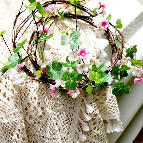 decorative flowers & wreaths 2pcs/lot artificial clover arrangement garland flores bunch diy wedding backdrop home party garden decoration
decorative flowers & wreaths 2pcs/lot artificial clover arrangement garland flores bunch diy wedding backdrop home party garden decoration