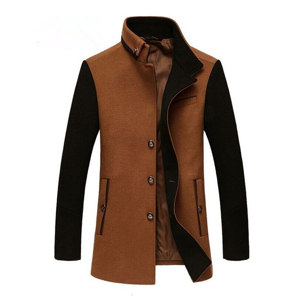 men's wool & blends wool woolen coat autumn and winter men's thick section business jacket single-breasted windbreaker pzbj, Black
men's wool & blends wool woolen coat autumn and winter men's thick section business jacket single-breasted windbreaker pzbj, Black