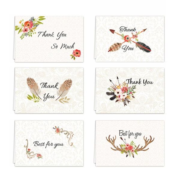 greeting cards thank you card assortment pack set of 6 blank inside, designs business gifts with matching envelope(10x15 cm)
greeting cards thank you card assortment pack set of 6 blank inside, designs business gifts with matching envelope(10x15 cm)