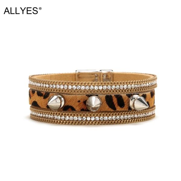 tennis allyes rock punk rivet charm leopard leather bracelets for women fashion party wrap bracelet bangle female jewelry gifts, Golden;silver
tennis allyes rock punk rivet charm leopard leather bracelets for women fashion party wrap bracelet bangle female jewelry gifts, Golden;silver