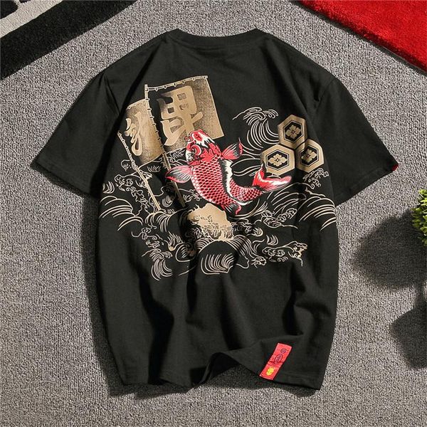 ethnic clothing harajuku japanese streetwear fashion carp printed hip hop t-shirt men retro chinese style casual shirts ukiyo-e tee blo, Red
ethnic clothing harajuku japanese streetwear fashion carp printed hip hop t-shirt men retro chinese style casual shirts ukiyo-e tee blo, Red