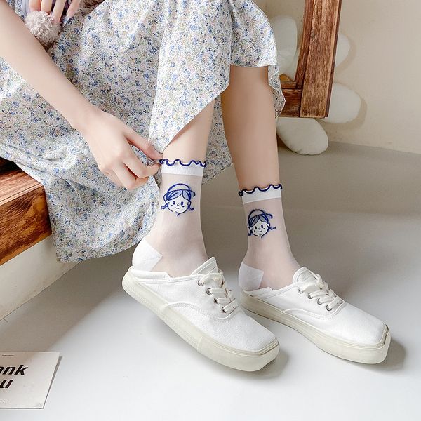summer lovely milk silk women' elastic thin curled lolita middle tube socks, Red;black
summer lovely milk silk women' elastic thin curled lolita middle tube socks, Red;black