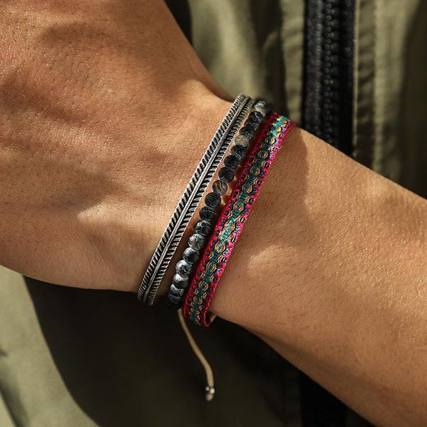 beaded, strands bohemian carved ethnic style cotton rope bracelet natural weathered stone agate bead for men's jewelry drop, Black
beaded, strands bohemian carved ethnic style cotton rope bracelet natural weathered stone agate bead for men's jewelry drop, Black