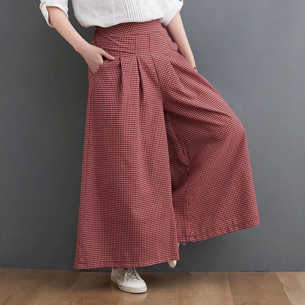 arrival spring summer loose casual pants linen cotton plaid fashion wide leg high waist streetwear long women's & capris, Black;white
arrival spring summer loose casual pants linen cotton plaid fashion wide leg high waist streetwear long women's & capris, Black;white